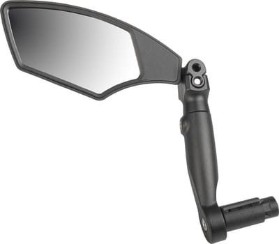 M-wave Fietsspiegel Links Barend Glas/fiberglass Zwart/zilver