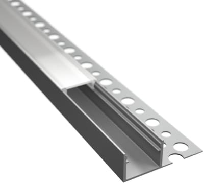 LED Inbouwprofiel voor Tegels tot 14 mm met Afdekking - 1m