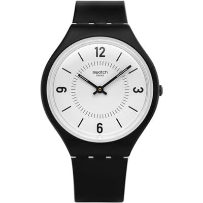 SWatch Mannen S Urethaan Horloge SkinSuit Svob101 SVOB101 white