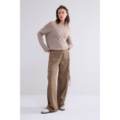 Summum Woman Cargo Wideleg Pants Cavalry Lyocell Twill Olive Größe: 34 | Cargohosen Outlet | Damen | Grün
