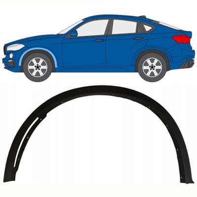 Spatbord sierlijst wielkast voor BMW X6 2014-2019 / Links