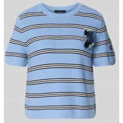 Gebreid shirt met bloemapplicatie