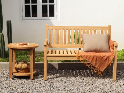 Teakea - Beaufort Teak Tuinbank 130 cm - 2-Persoons Massief Teakhouten Bank
