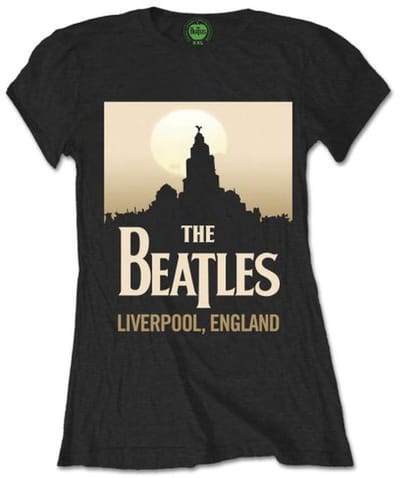 The Beatles - Liverpool, England Dames Tshirt - L - Zwart