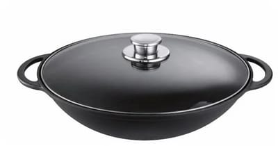 Schulte-Ufer Rustika Gietijzeren wok / wadjan 36cm - met Deksel