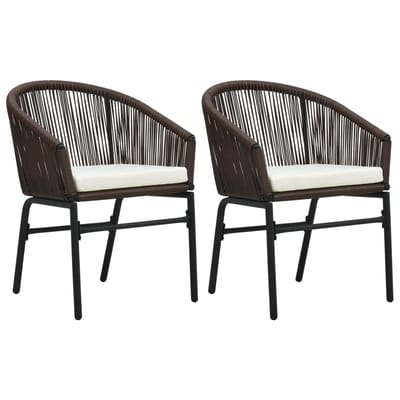 vidaXL - Tuinstoelen - 2 - st - PE-rattan - bruin