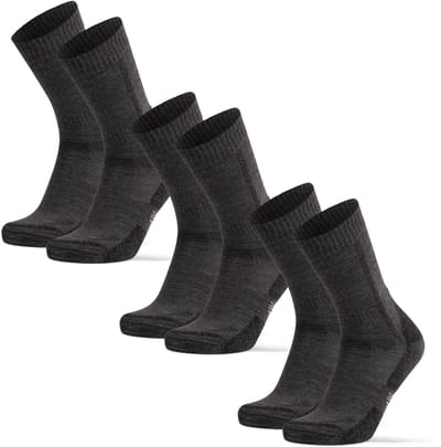 DANISH ENDURANCE Wandelsokken - Ademend Merino Wol met Blarenbescherming - Unisex - 3 Paar - Maat 43-47