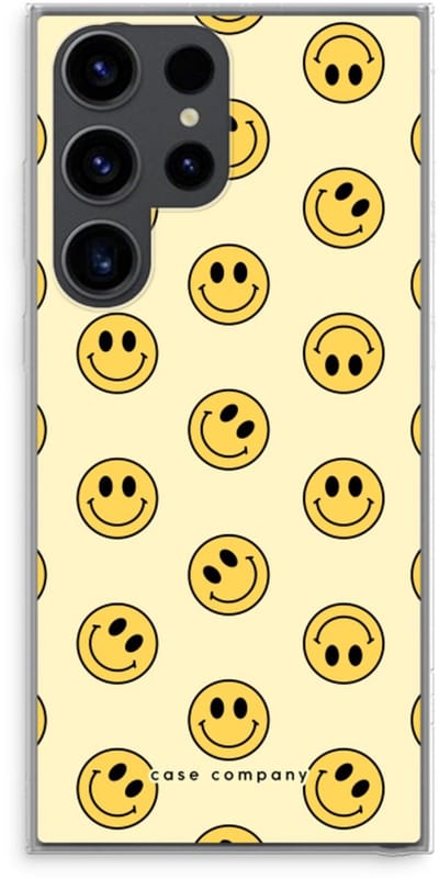 Hoesje geschikt voor Samsung Galaxy S23 Ultra hoesje - Smiley N°2 - Soft Cover Telefoonhoesje - Bescherming aan alle Kanten en Schermrand