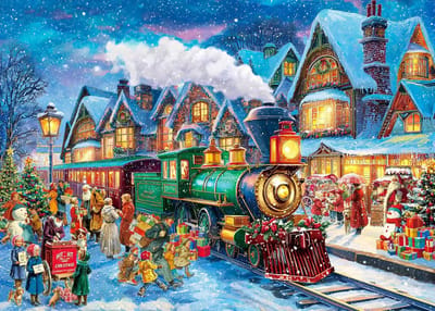 Puzzel 1000 stukjes - Volwassen legpuzzel - Ontspanning en decoratie - Gedetailleerd winterlandschap - 70 x 50 cm - Kerststad