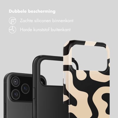 Selencia Hoesje - Geschikt voor Apple iPhone 17 Pro - Backcover - Art Wave Black