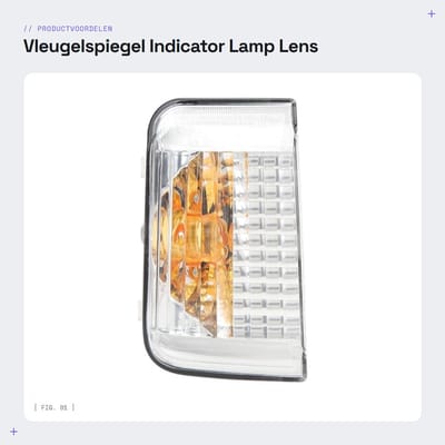 Dailygoods- Vleugelspiegel Indicatorlens Vervanging - Zijspiegel - Signaal Lamp - PC - Compatibel met Expert 2007-2023 - OEM 71748254