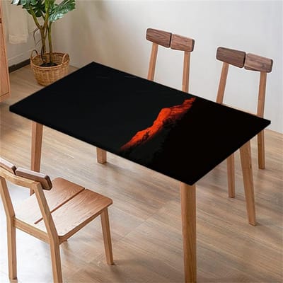 Tafelkleed Beschermhoes - Tafelbedekking - Buiten Eten - Elastische Pasvorm - 122x61 cm - Rood Vlam