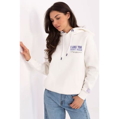Playful Bear Hoodie - White / M