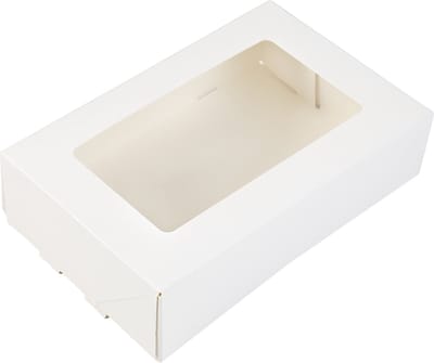 BrandNewCake® Taartdoos - Met Venster - 19x12,5x5 cm - Taartdoos Karton - Cakedoos - 3 Stuks - Wit