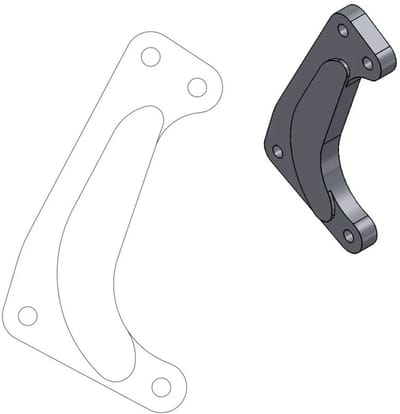 Moto-master Supermotard Racing 320 Mm Yamaha 211034 Relocatiebeugel Remklauw Grijs