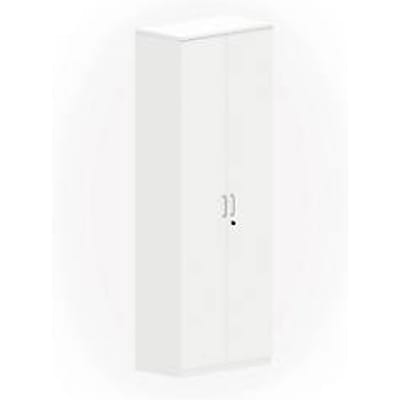Vleugeldeurkast NEVADA - houten - B 800 x D 445 x H 2225 mm - 6 OH - wit