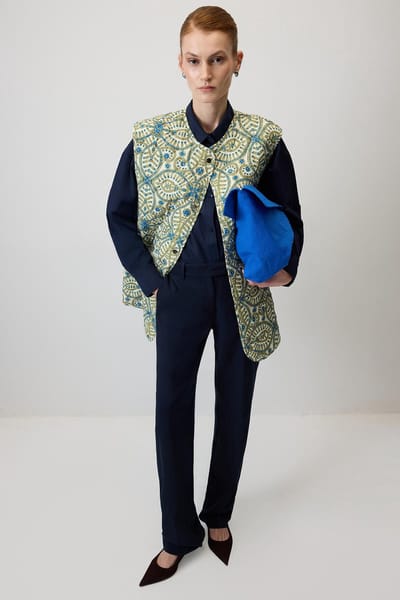 Touché Privé - Doorgestikt gilet met print - Meerkleurig - Dames