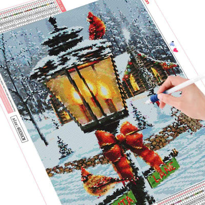 5D Diamond Mozaïek Winter Handwerk Volledige Sets Diamant Borduren Landschap Vogel Foto Van Steentjes Woondecoratie Full Square 30x30CM