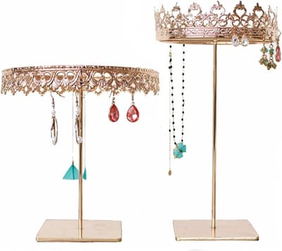 Jewelry Rack 2pcs Jewelry Organizer Pendant Stand Rotating Chain Racelet Organizer Arring Holder Rack Jewelry Display Hanging Towers Holder for Jewelry