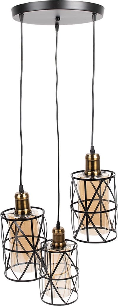 Clayre & Eef Hanglamp Ø 35x110 cm Zwart Metaal