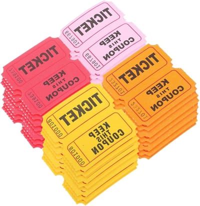 400 Stuks Rifa-tickets voor Evenementen, Feestjes en Fondsenwervingen in Roze - Perfect voor Organisatie en Toegangscontrole