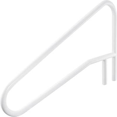 Barre de piscine, 137,1 x 81,3 cm Main courante de piscine, Capacité de charge de 100 kg Acier inoxydable robuste Main courante de natation, Soudure sans couture, Montage encastré ou sur base,
