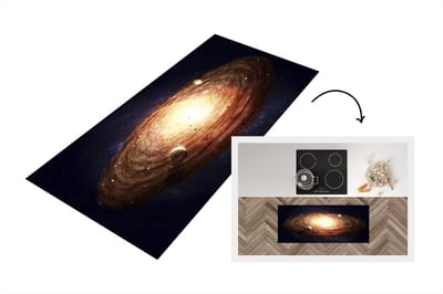 Keukenloper - Loper keuken - Een realistische illustratie van het zonnestelsel - 120x50 cm - Keukenloper vinyl