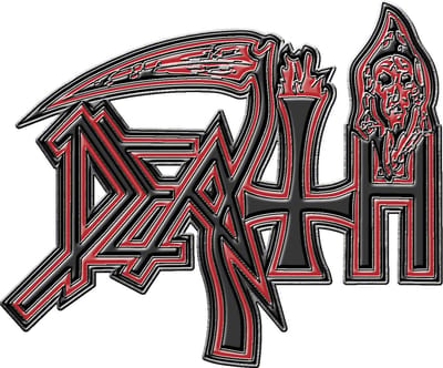 Death - Human Logo Pin - Zwart/Rood