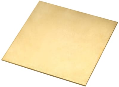 Dailygoods- Messing Blad 100 mm x 100 mm - Metalen Plaat - Knutselprojecten - Woondecoratie - Keuken - Sterk en Bewerkbaar