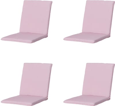 Madison - Stapelstoelkussen Panama soft pink - Ca. 97x49 cm - Set van 4