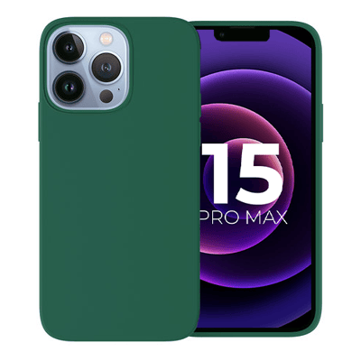 Ceezs telefoonhoesje geschikt voor Apple iPhone 15 Pro Max hoesje siliconen - backcover - optimale bescherming - donkergroen