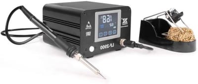 Soldeerstation - Temperatuurregeling LCD - Elektronica Reparatie - 100 Watt Vermogen - 150x145x102 mm - Grijs