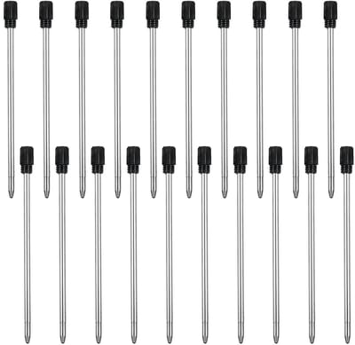 Dailygoods- Balpenvullingen 20 Stuks - Vervangbare D1 Vullingen - 1mm Medium Punt - Zwarte Inkt - Hoogwaardige Kwaliteit - Geschikt voor D1 Pennen - Navullingen