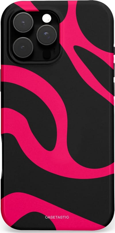 Casetastic Hoesje Geschikt voor Apple iPhone 16 Pro Max Magsafe - Stijlvolle Beschermende Duo-layer Case - Hotpink Camoprint