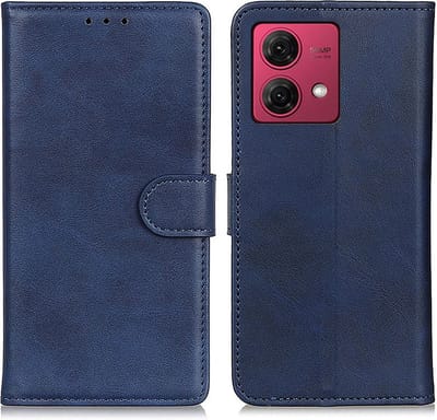 Coverup Hoesje - Geschikt voor Motorola Moto G84 Hoesje - Coverup Luxe Book Case - Blauw