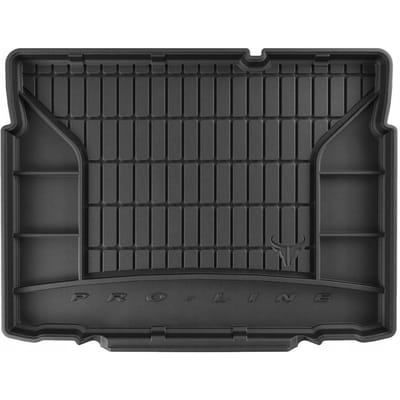 Premium Rubber Kofferbakmat met Organizer Functie – Geschikt voor OPEL Crossland X vanaf 2017 – Onderste Laadvloer – TPE – Anti-slip – Hoge Rand (5cm)