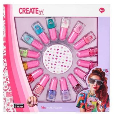 Create it! Nagellak set 16 potjes Opmaken en sieraden