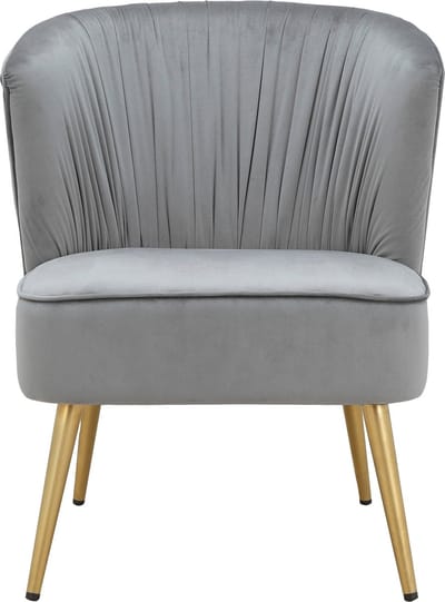 Dahlia-Loungestoel in grijs velours