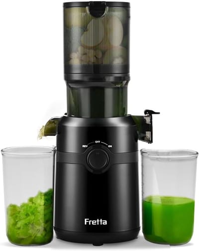 Slowjuicer – Sapcentrifuge voor Groenten & Fruit – 250W Krachtige Motor – Brede Vulopening – BPA-vrij – Stille Sapmachine – Zwart