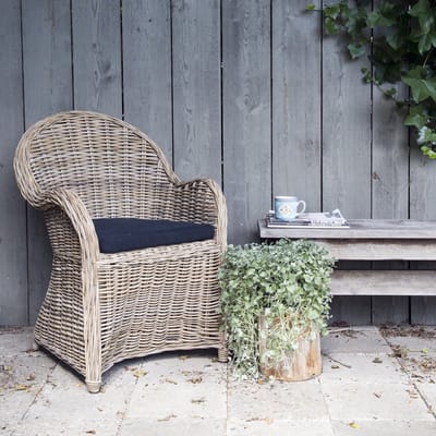 Het Mandenhuys Stoel Veranda - Naturel Rotan - 65x60x86cm