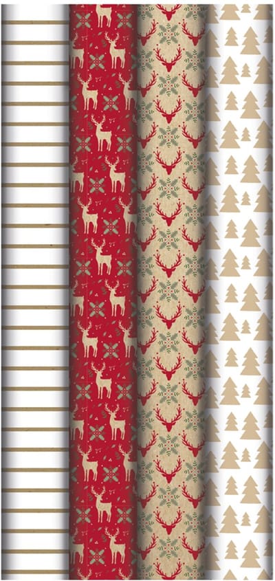Clairefontaine Kerstinpakpapier 'Rood Thuis'