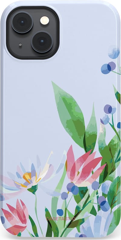 Casetastic hoesje geschikt voor Apple iPhone 14 Plus - MagSafe - Dubbellaagse bescherming - Dromen in pastel - Fashion Case - Lichtgrijs Mintgroen