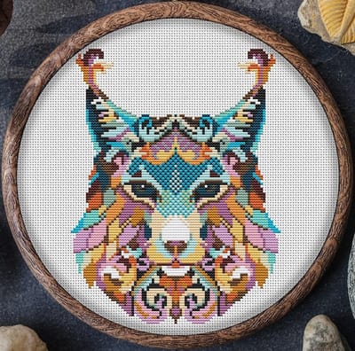 Borduurpakket MANDALA LYNX - AWSOME PATTERNS