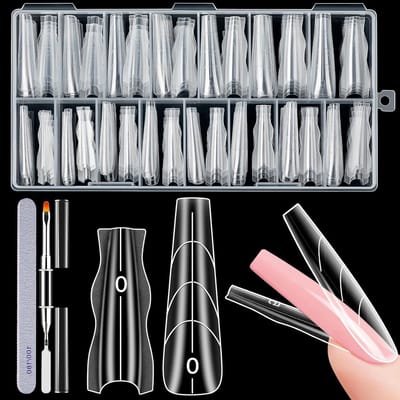 182 Stuks Sandwich Nagelvormen voor Nagelverlenging, Perfect voor Beginners en Professionals, Ideaal voor Thuisgebruik en Nagelsalon
