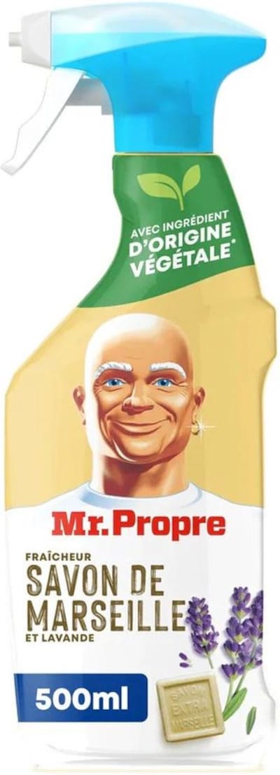 Mr. Proper - Allesreiniger Spray - Marseille zeep en Lavendel - Natuurlijke ingrediënten - 500 ml - 1 stuk