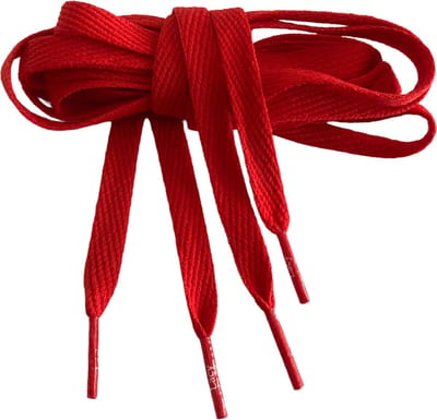 Lacy Schoenveter - Rood - Plat - 130 cm Lang x 10 mm Breed