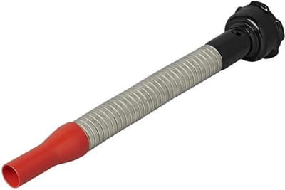 ProPlus Flexibele metalen schenktuit voor benzine - Ø 20 mm - 30 cm lang - zilver/rood