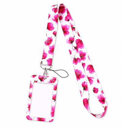 Travel Cords - Keycord met Badgehouder & Telefoonkoord – 3-in-1 Lanyard – Magnolia – Afneembare Pashouder – ID Kaarthouder – Telefoonkoord