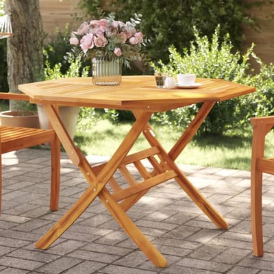 Tuintafel Inklapbaar - Terrastafel Balkontafel - Buiten Zitten - Massief Acaciahout - 110 x 75 cm - Natuurlijk Hout