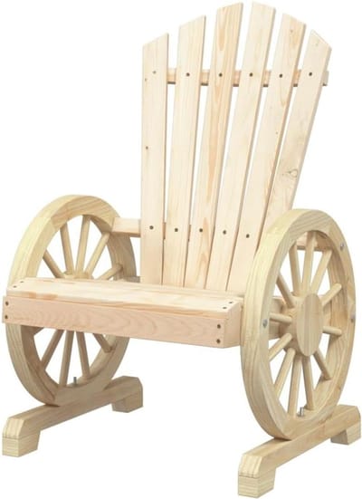 Adirondack Tuinstoel - Ergonomische Stoel - Buiten Ontspannen - Massief Dennen - 63 x 62 x 99 cm - Bruin